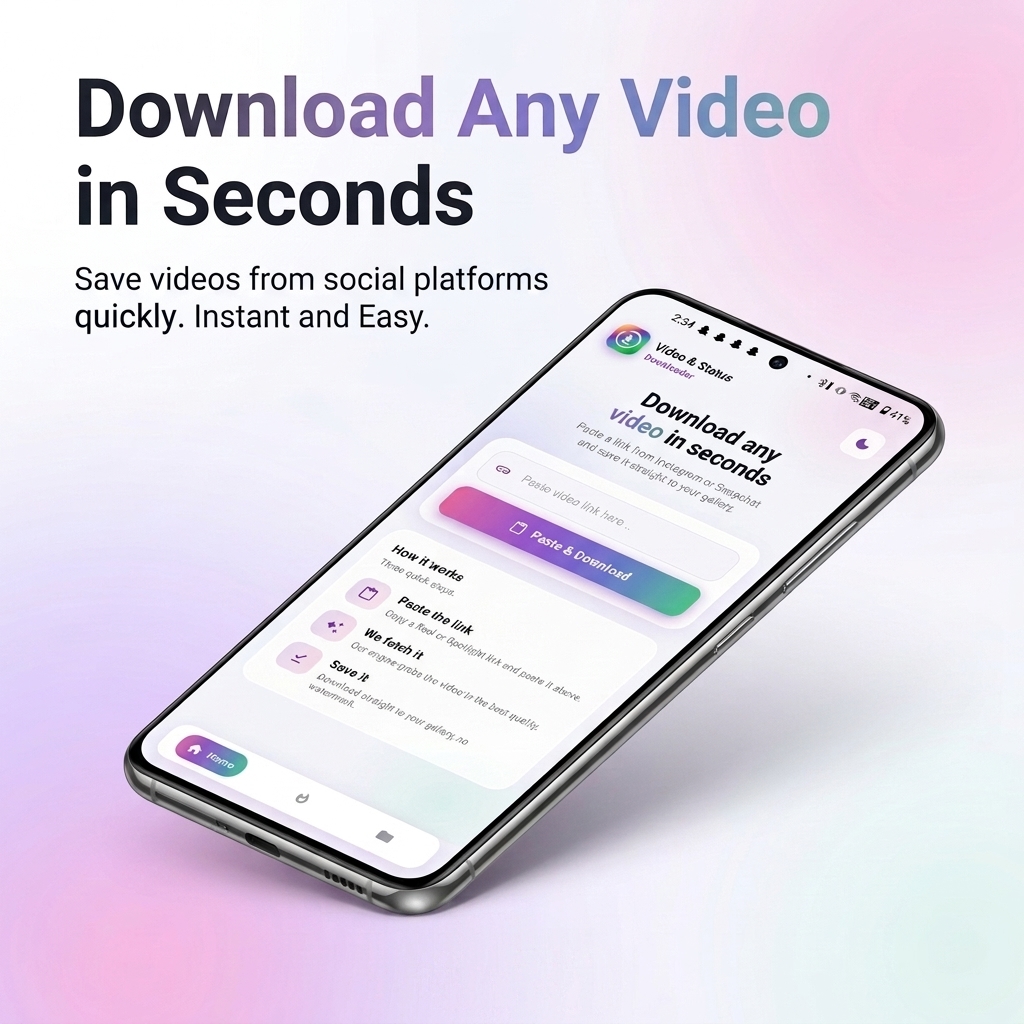 Video & Status Downloader Screen